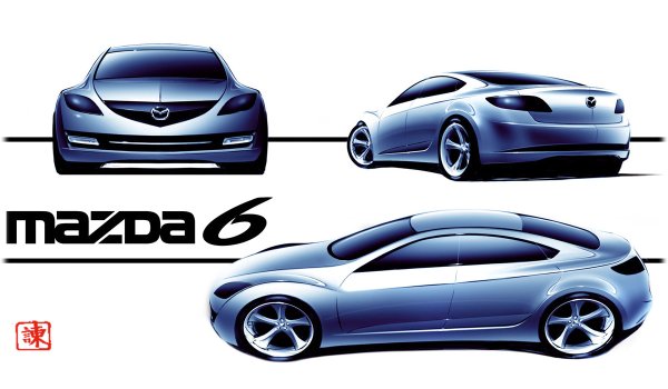 Автомобиль Мазда рисунок