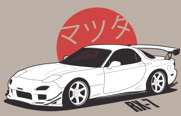 Мазда RX-7 арт