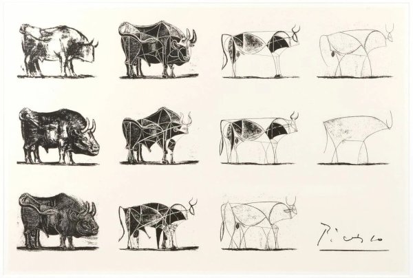 Трансформация быка Пикассо