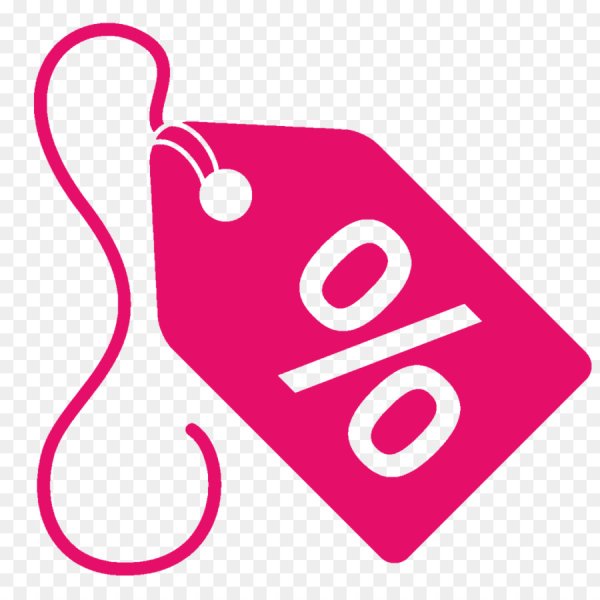 Скидка на прозрачном фоне