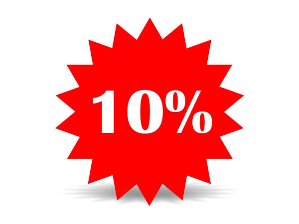 Скидка на прозрачном фоне