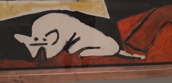 Кот линейный рисунок