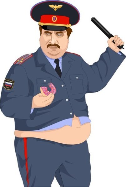 Мультяшный российский полицейский