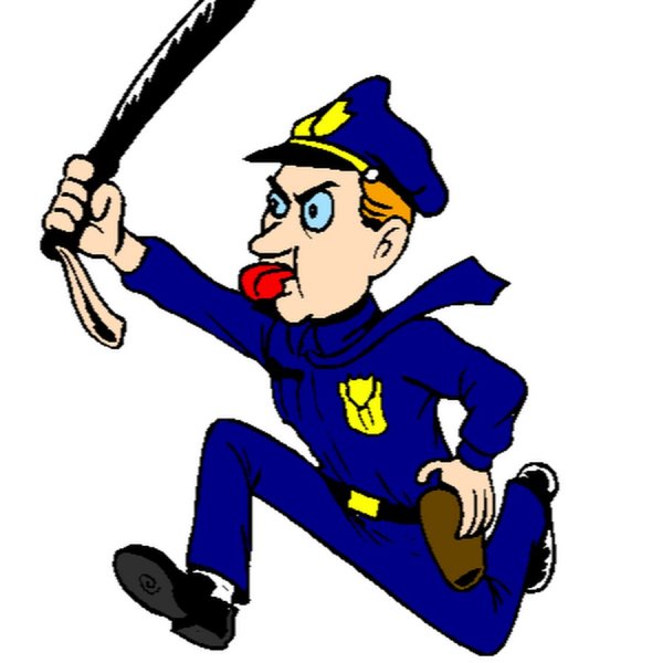 Охранник с дубинкой