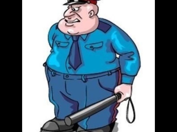 Карикатура толстый милиционер