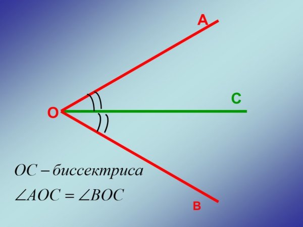 Угол биссектриса угла