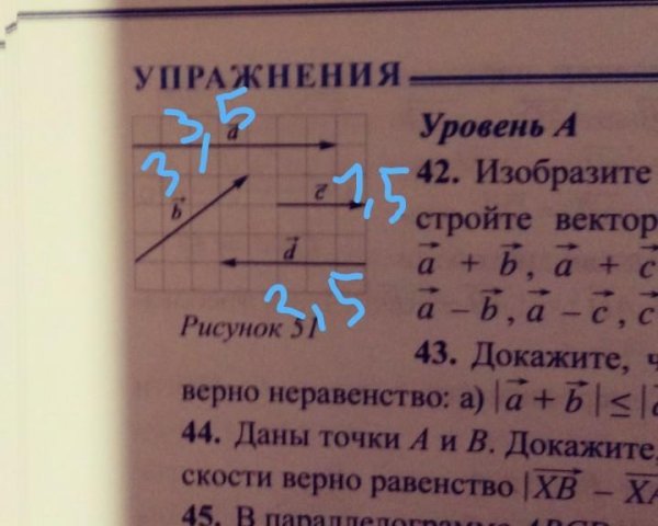 Изображены равные векторы?