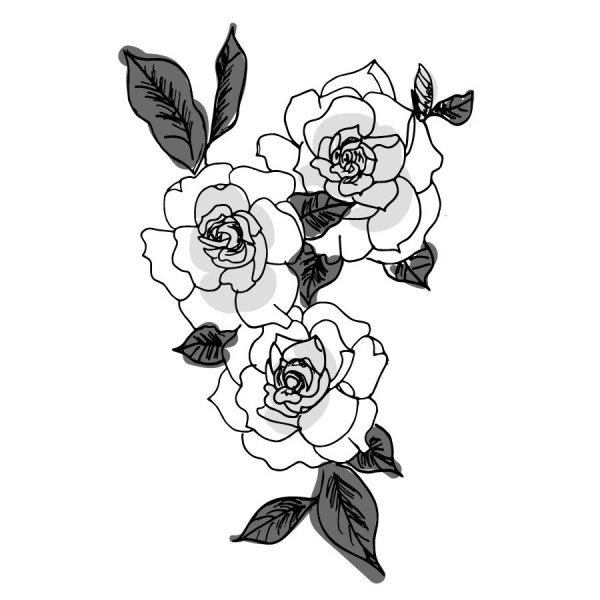 Гардения цветок тату