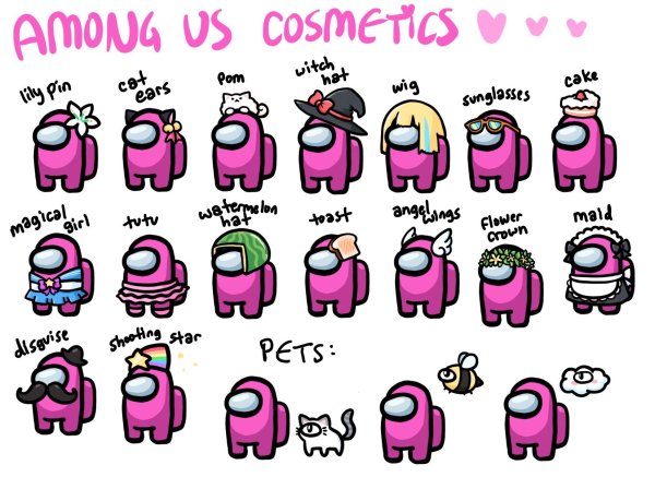 Among us розовый персонаж