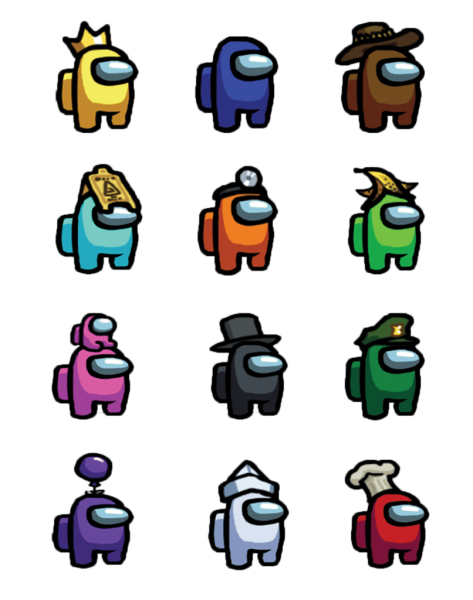 Стикеры амонг АС герои