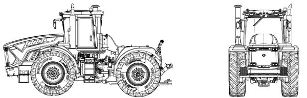 Трактор Кировец к-742 габариты