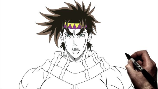 Джозеф Джостар карандашом