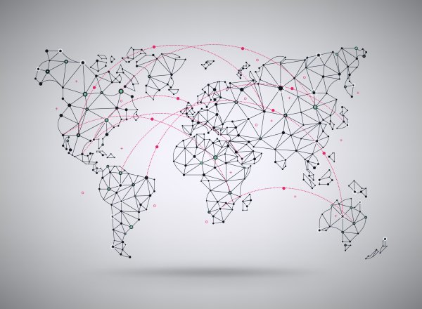 Карта мира точками