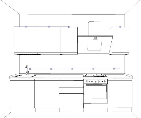 Проект кухни эскиз