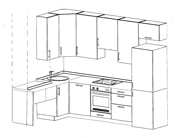 Набросок кухонного гарнитура