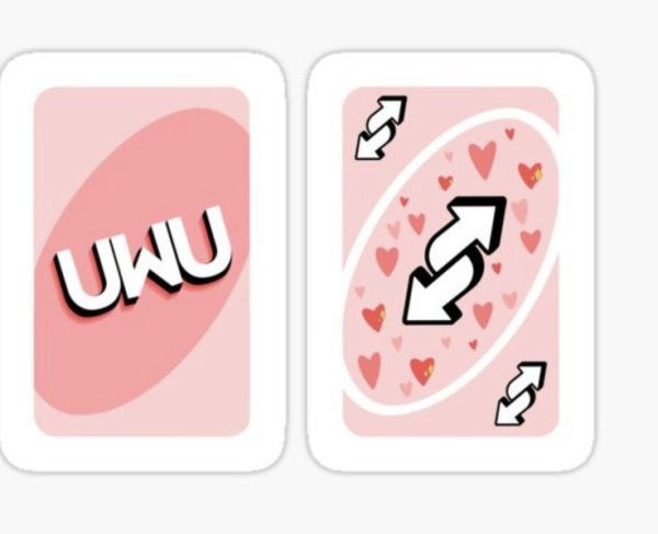 Карточка уно с сердечками