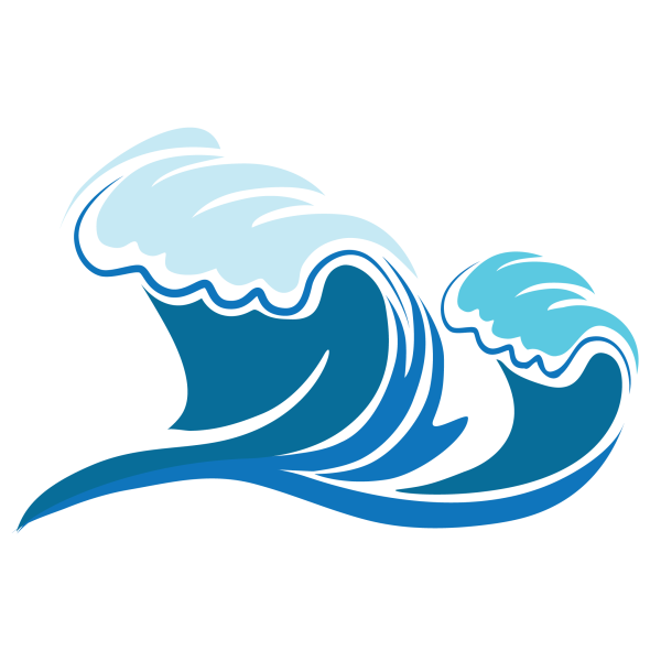 Волны нарисованные