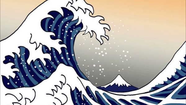 Стилизованные морские волны