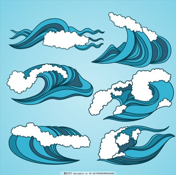 Стилизованные морские волны