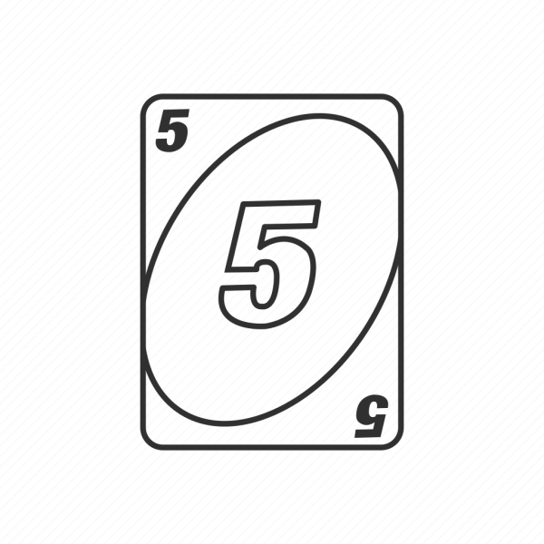 Карточка уно белая