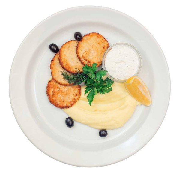 Пюре с котлетой