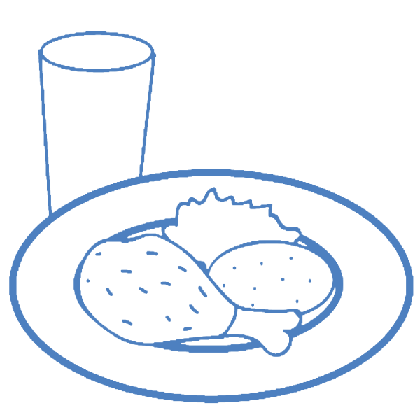 Завтрак раскраска для детей