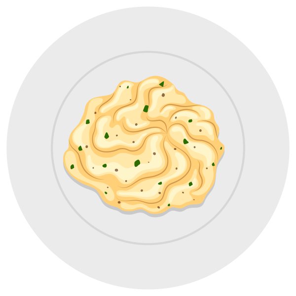 Картофельное пюре Векторная Графика