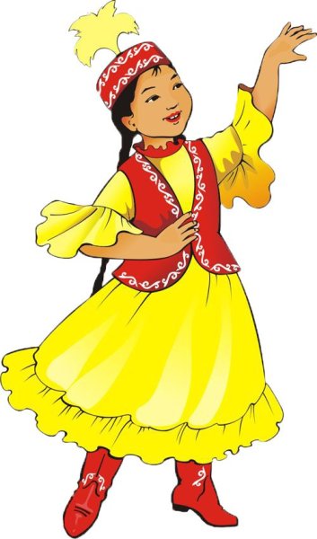 Казахский национальный костюм рисунок