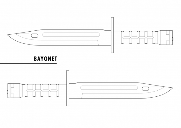 M9 Bayonet чертеж