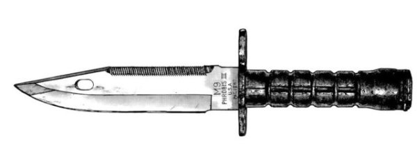 Штык нож м9 чертеж