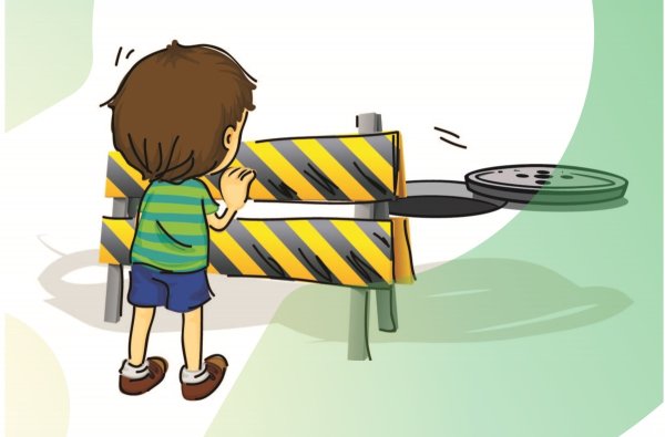 Канализационный люк в брусчатке