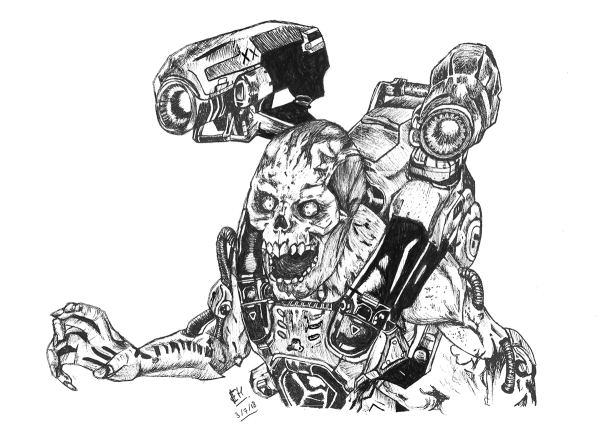 Кибердемон дум эскиз