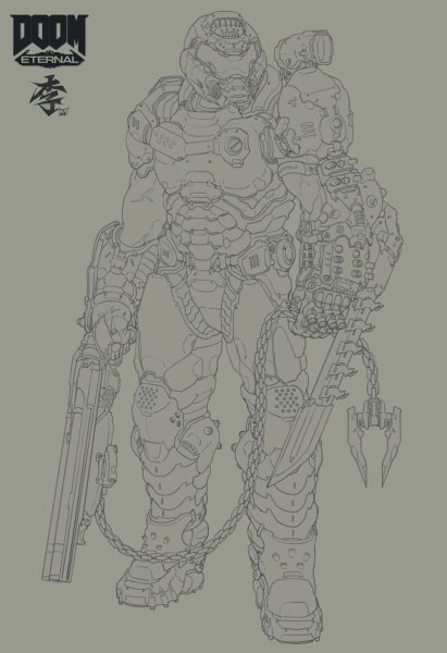 Doom Slayer эскиз