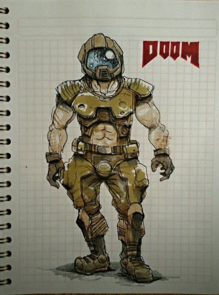 Doom Slayer эскиз