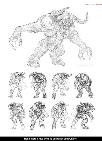 Раскраска Doom монстр