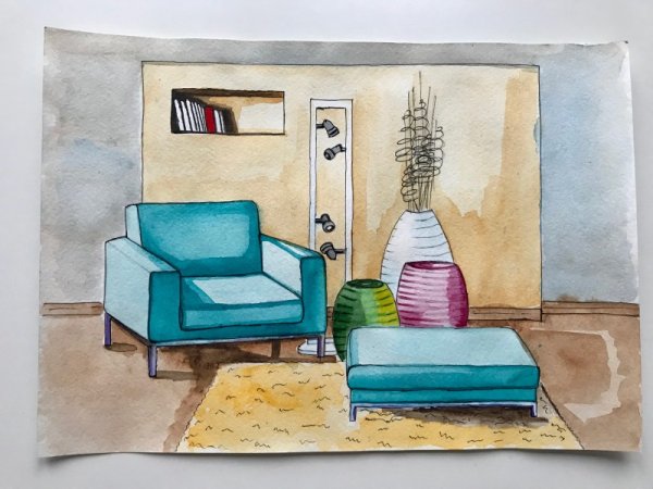 Интерьер рисунок