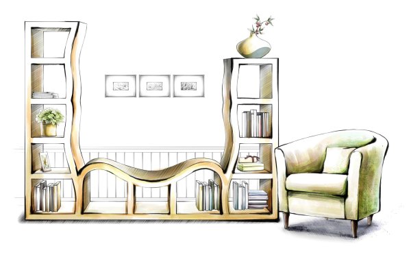 Дизайнерская мебель рисунок