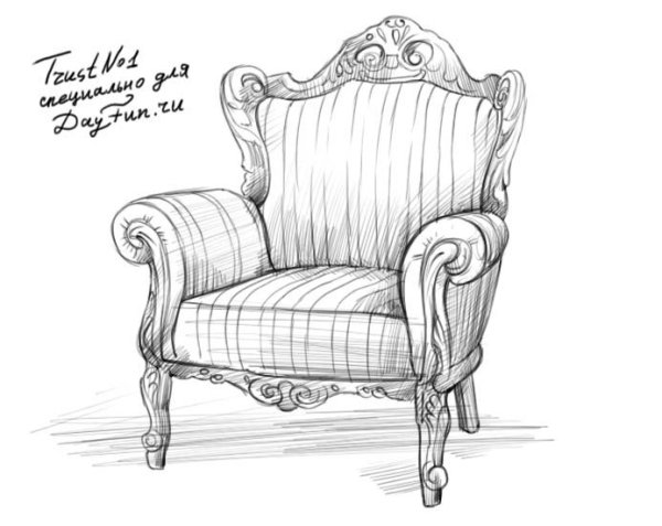 Кресло карандашом