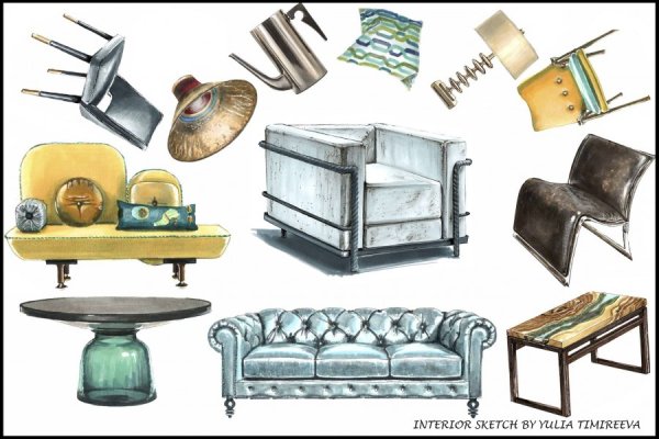Эскиз предмета интерьера