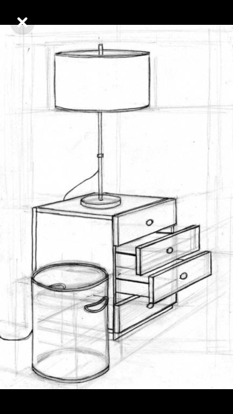 Зарисовки предметов интерьера