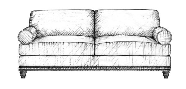 Диван карандашом