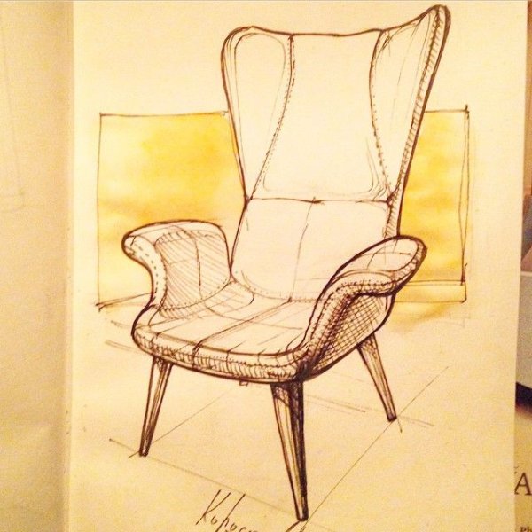Кресло в перспективе