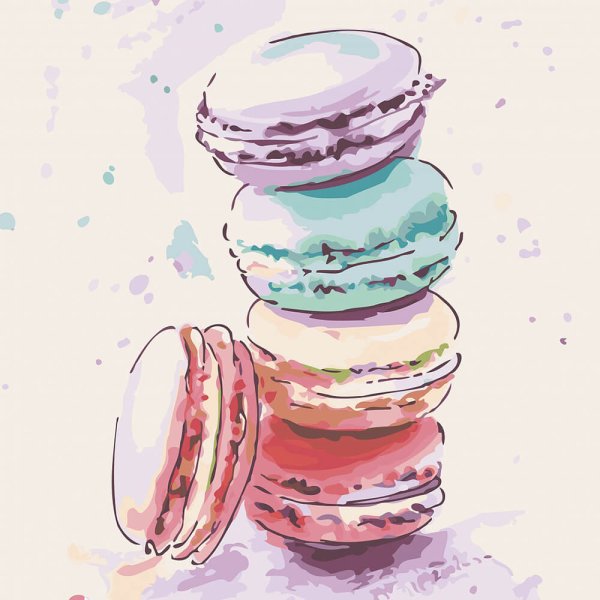 Акварельные макаронс