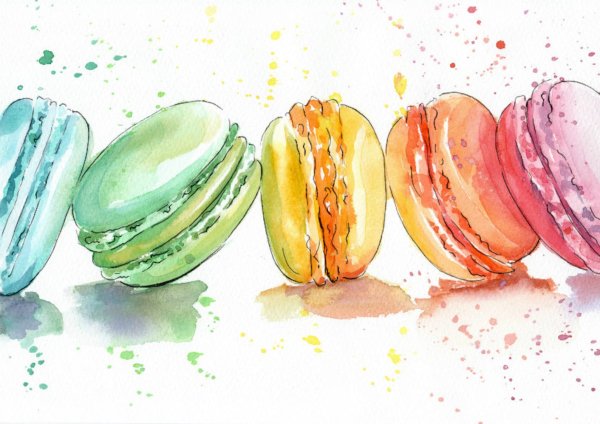 Скетч макаронс