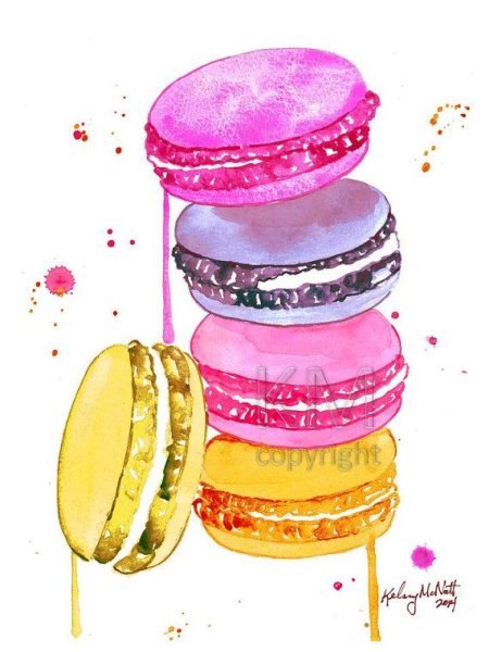 Акварельные макаронс