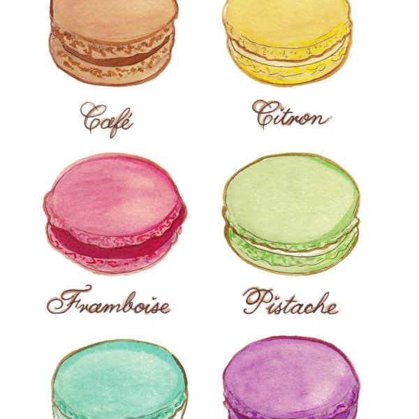 Макаронс рисунок карандашом