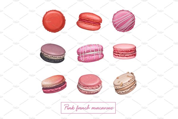 Розовые макарунс вектор