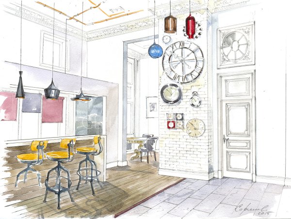 Скетч интерьера