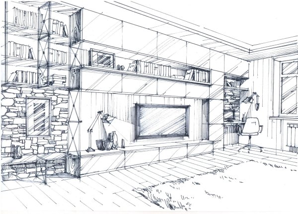 Интерьер для скетчинга