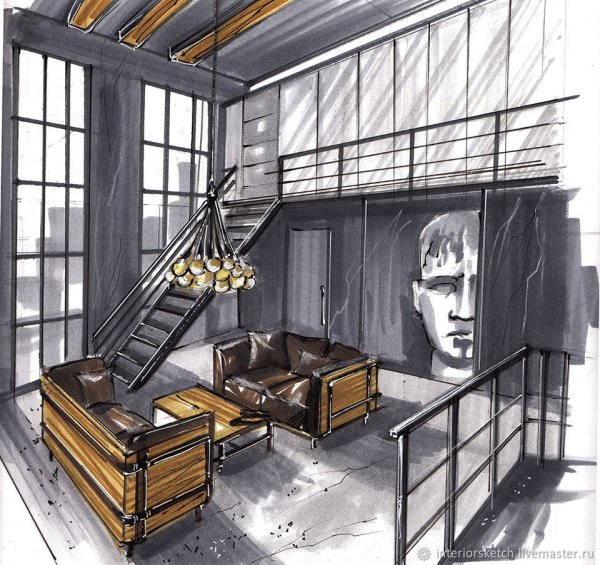 Интерьерный скетч